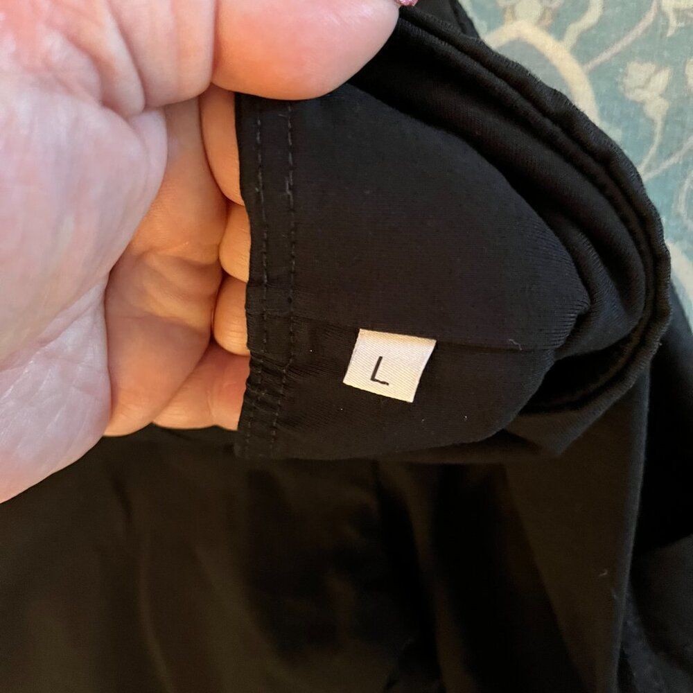 Like NEW Nirlon Black High Waisted Leggings With Large Pockets Size Larg… - Picture 11 of 14